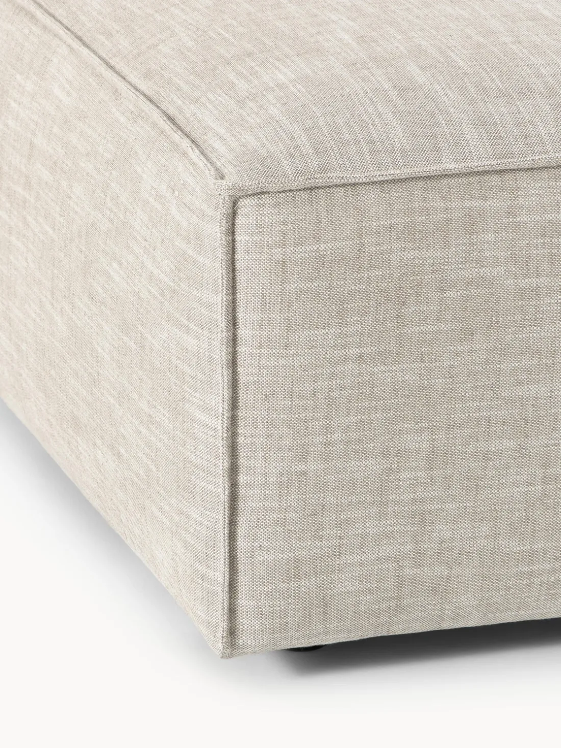 Reposapiés puf de mezcla de lino Lennon