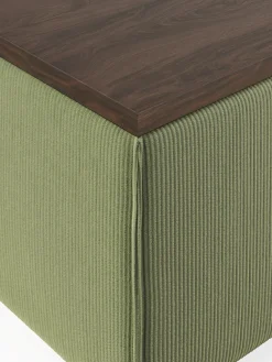 Reposapiés puf de pana con espacio de almacenamiento Lennon