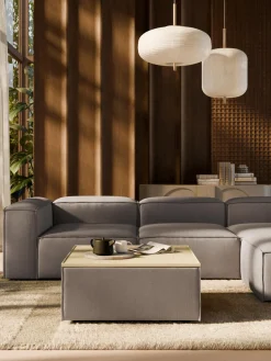 Reposapiés puf de pana con espacio de almacenamiento Lennon