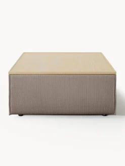 Reposapiés puf de pana con espacio de almacenamiento Lennon