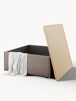 Reposapiés puf de pana con espacio de almacenamiento Lennon