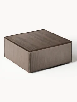 Reposapiés puf de pana con espacio de almacenamiento Lennon