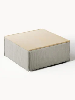 Reposapiés puf de pana con espacio de almacenamiento Lennon