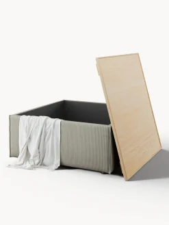 Reposapiés puf de pana con espacio de almacenamiento Lennon