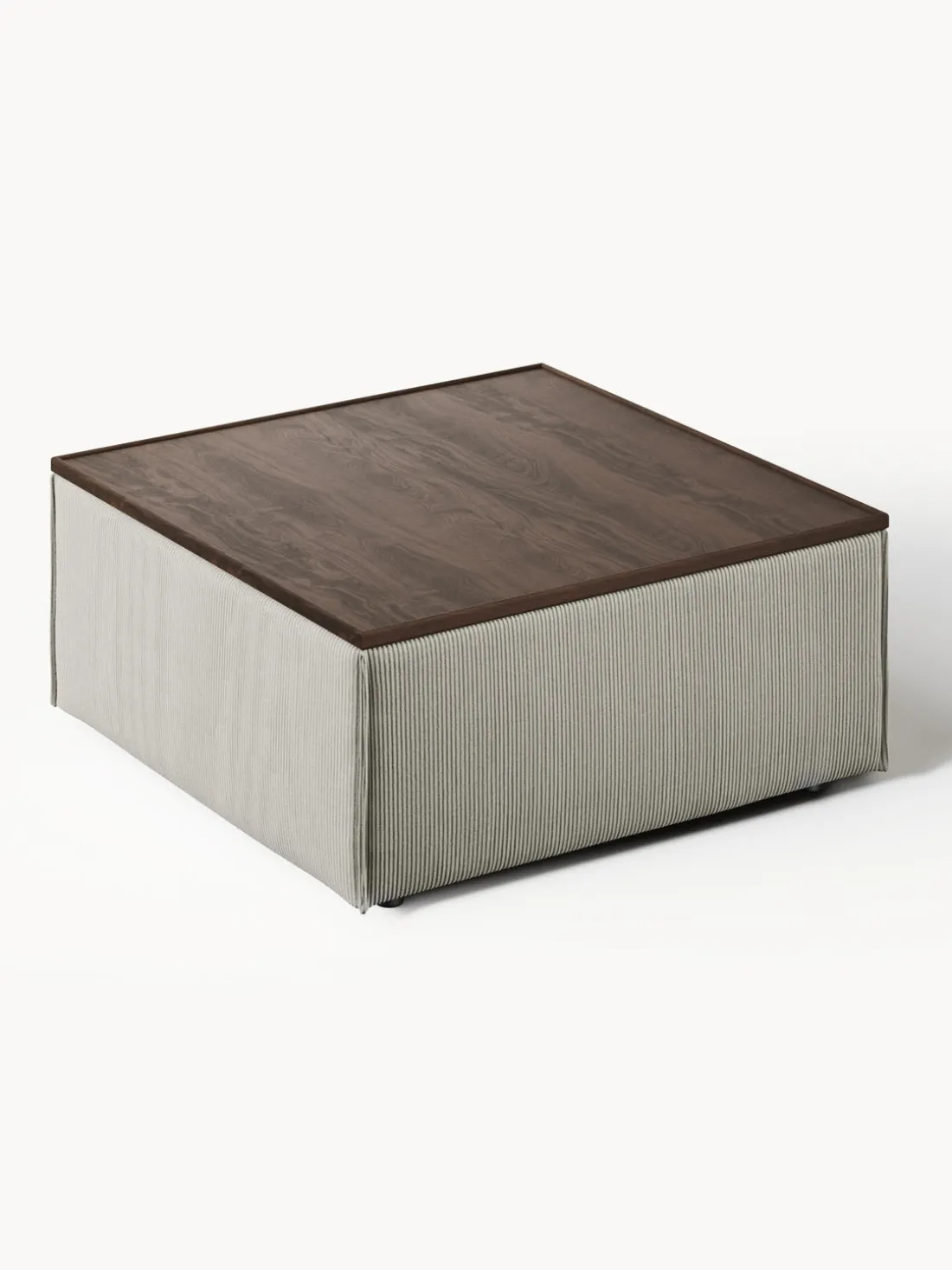 Reposapiés puf de pana con espacio de almacenamiento Lennon