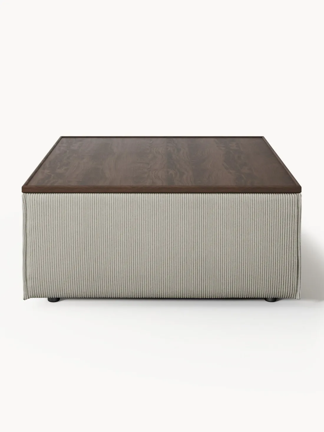 Reposapiés puf de pana con espacio de almacenamiento Lennon