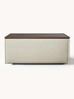 Reposapiés puf de pana con espacio de almacenamiento Lennon