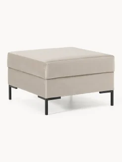Reposapiés puf de terciopelo con espacio de almacenamiento Luna