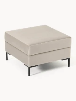 Reposapiés puf de terciopelo con espacio de almacenamiento Luna