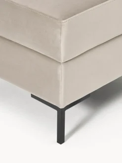 Reposapiés puf de terciopelo con espacio de almacenamiento Luna