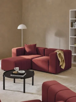 Reposapiés puf de terciopelo Lena