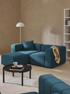 Reposapiés puf de terciopelo Lena