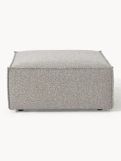 Reposapiés puf en tejido bouclé Lennon