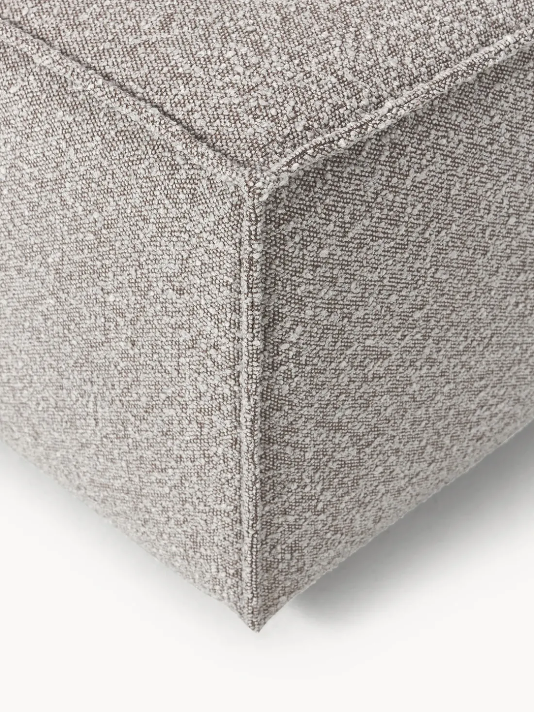 Reposapiés puf en tejido bouclé Lennon