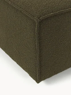 Reposapiés puf en tejido bouclé Lennon