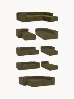 Reposapiés puf en tejido bouclé Lennon