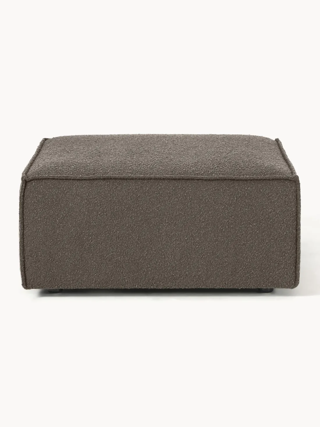 Reposapiés puf en tejido bouclé Lennon