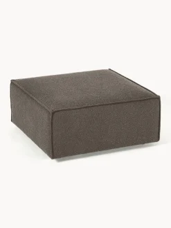 Reposapiés puf en tejido bouclé Lennon