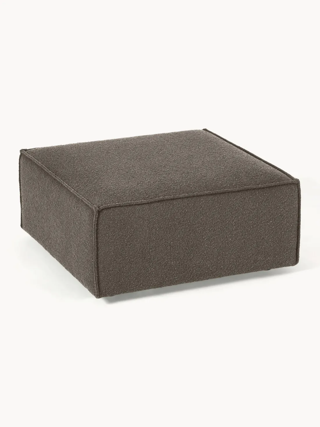 Reposapiés puf en tejido bouclé Lennon