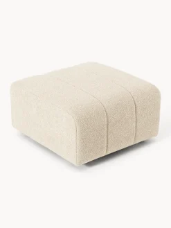 Reposapiés puf en tejido bouclé Lena