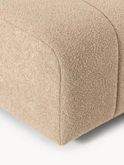 Reposapiés puf en tejido bouclé Lena