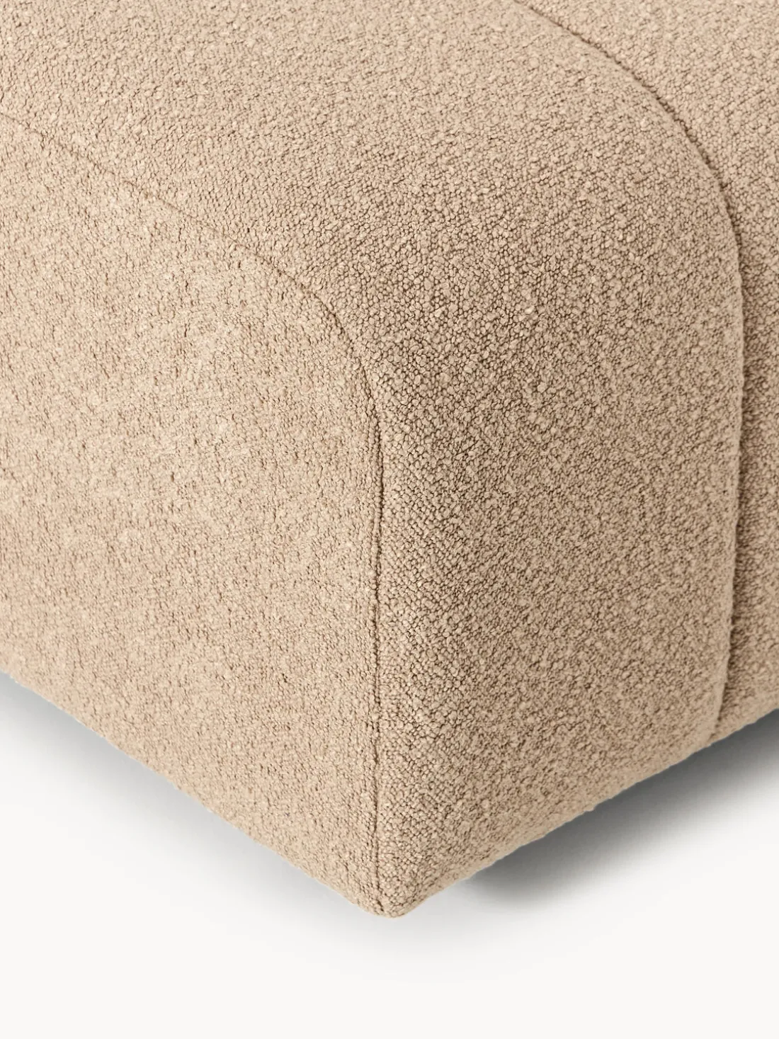 Reposapiés puf en tejido bouclé Lena