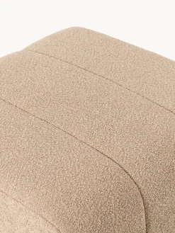 Reposapiés puf en tejido bouclé Lena