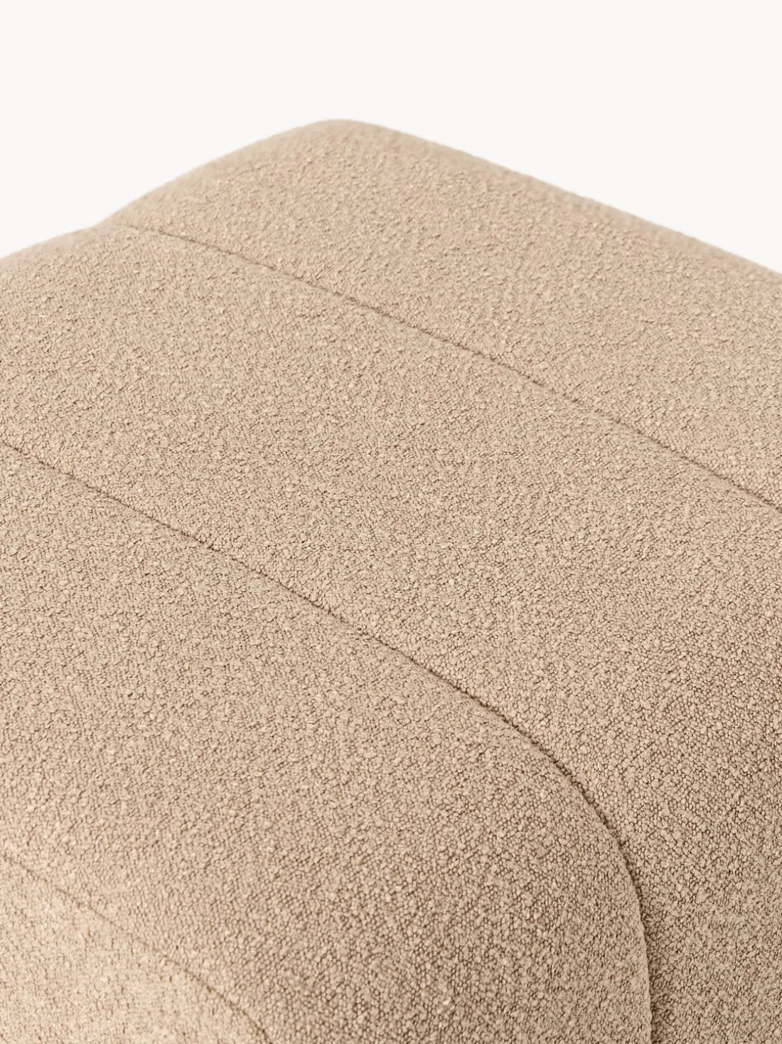 Reposapiés puf en tejido bouclé Lena