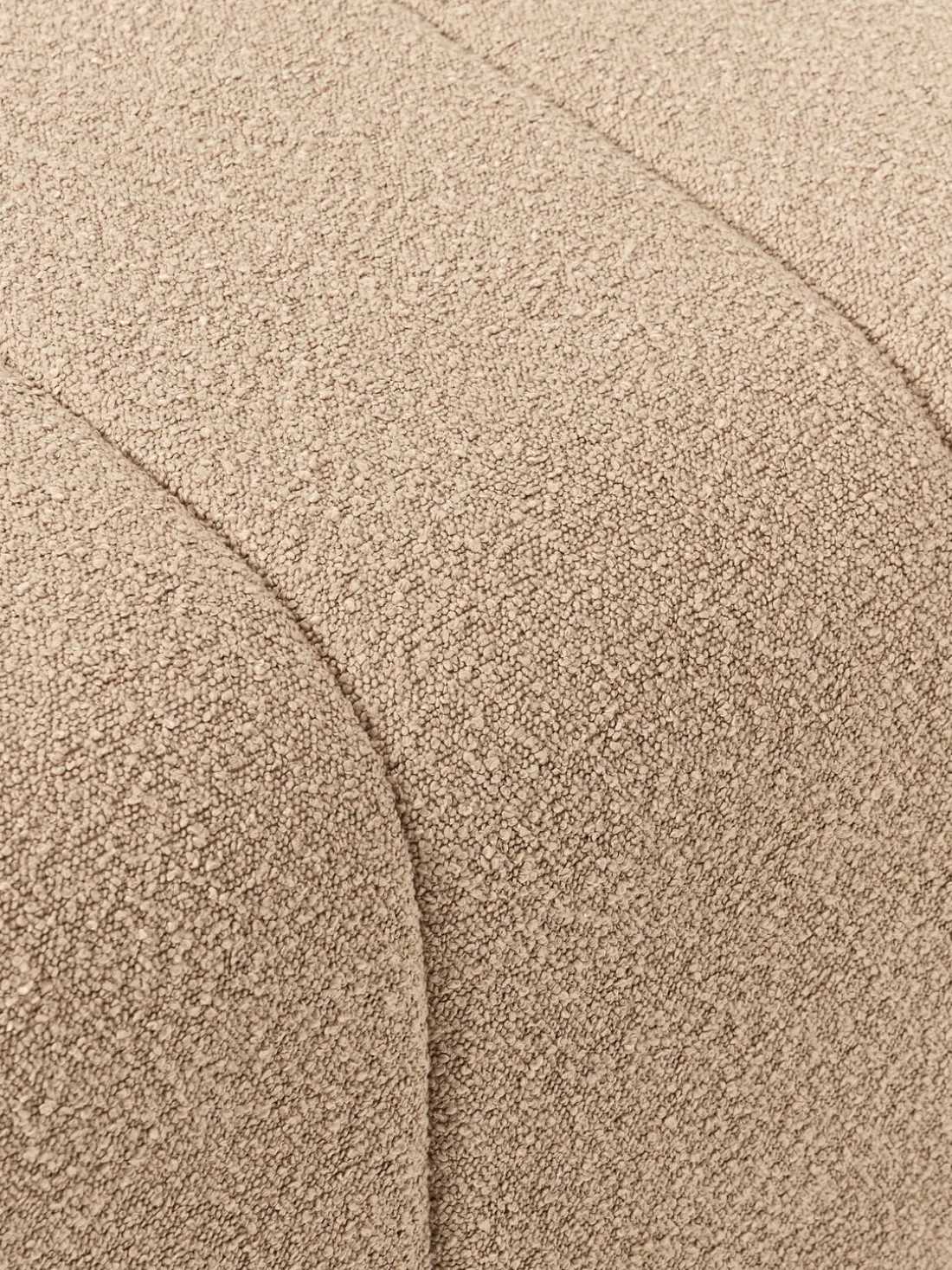 Reposapiés puf en tejido bouclé Lena