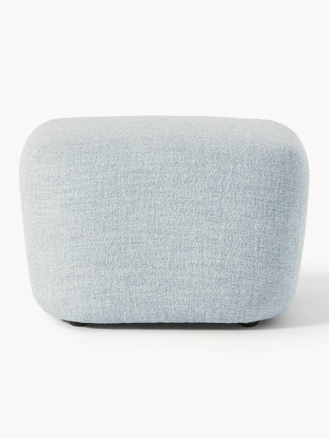 Reposapiés puf en tejido bouclé Wolke