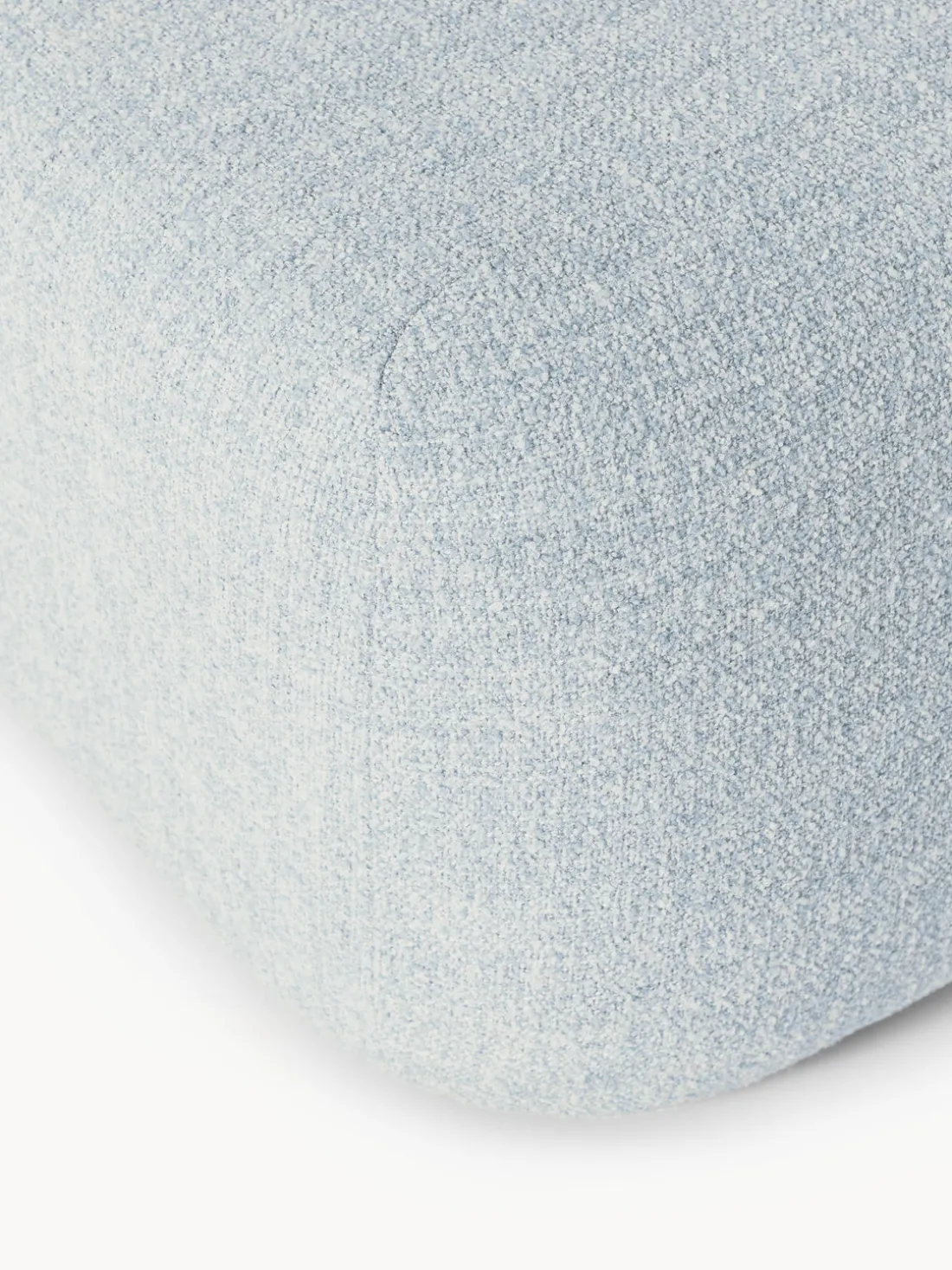 Reposapiés puf en tejido bouclé Wolke