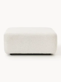 Reposapiés puf en tejido bouclé Anton