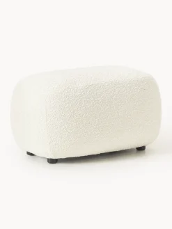 Reposapiés puf en tejido bouclé Alba