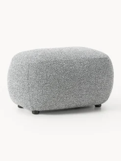 Reposapiés puf en tejido bouclé Alba