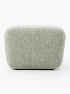 Reposapiés puf en tejido bouclé Wolke