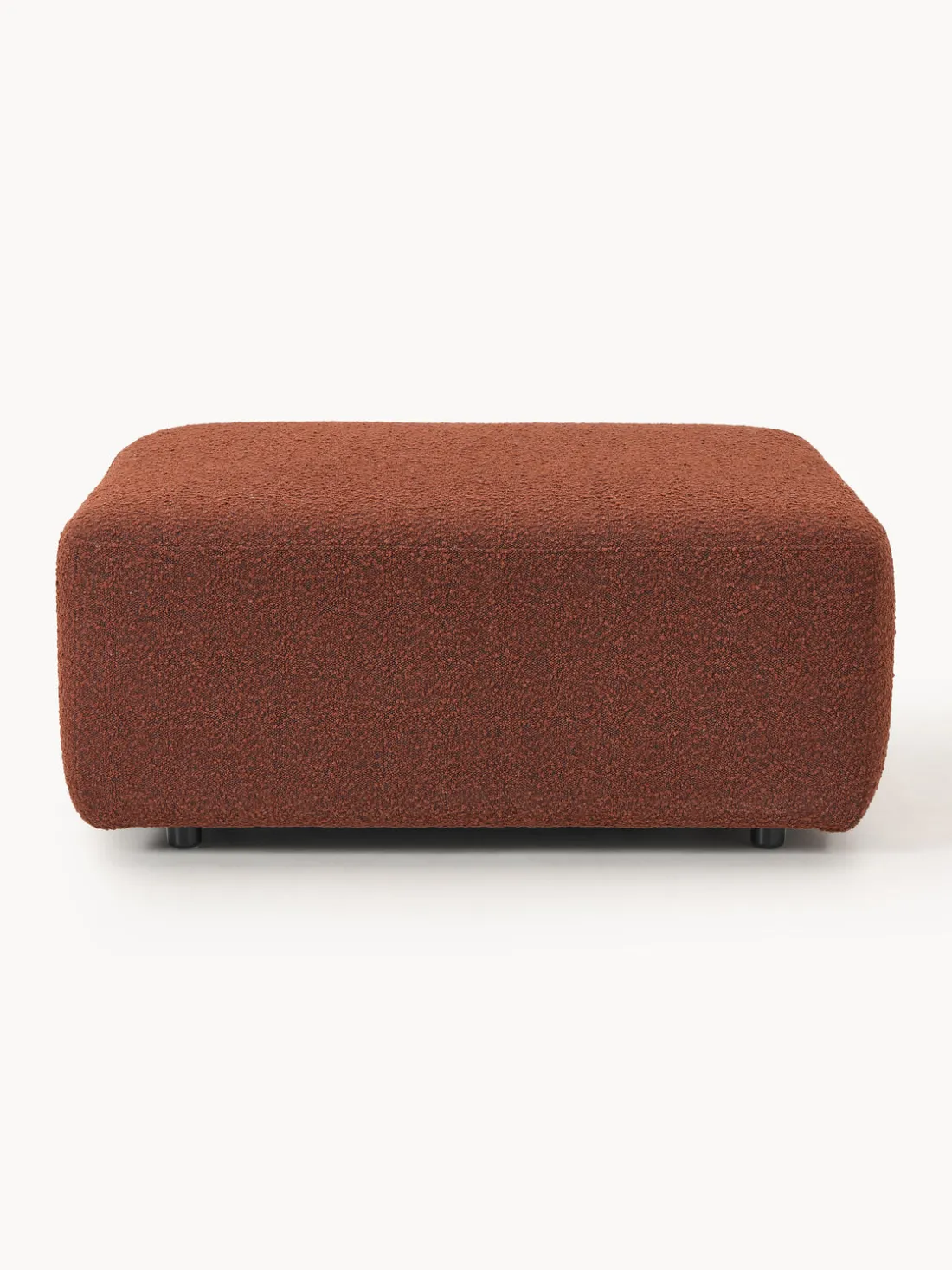 Reposapiés puf en tejido bouclé Anton