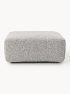 Reposapiés puf en tejido bouclé Anton