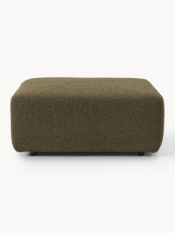 Reposapiés puf en tejido bouclé Anton