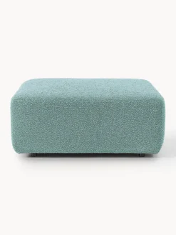 Reposapiés puf en tejido bouclé Anton