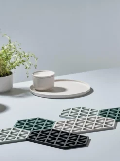 Salvamanteles de silicona Triangles, 2 uds.