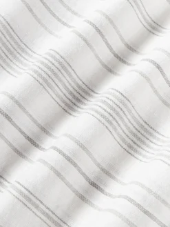 Sábana encimera de lino lavado con rayas Telma