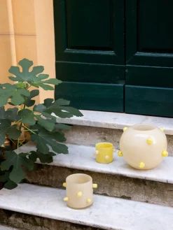 Set de 2 portavelas de vidrio soplado Arlo