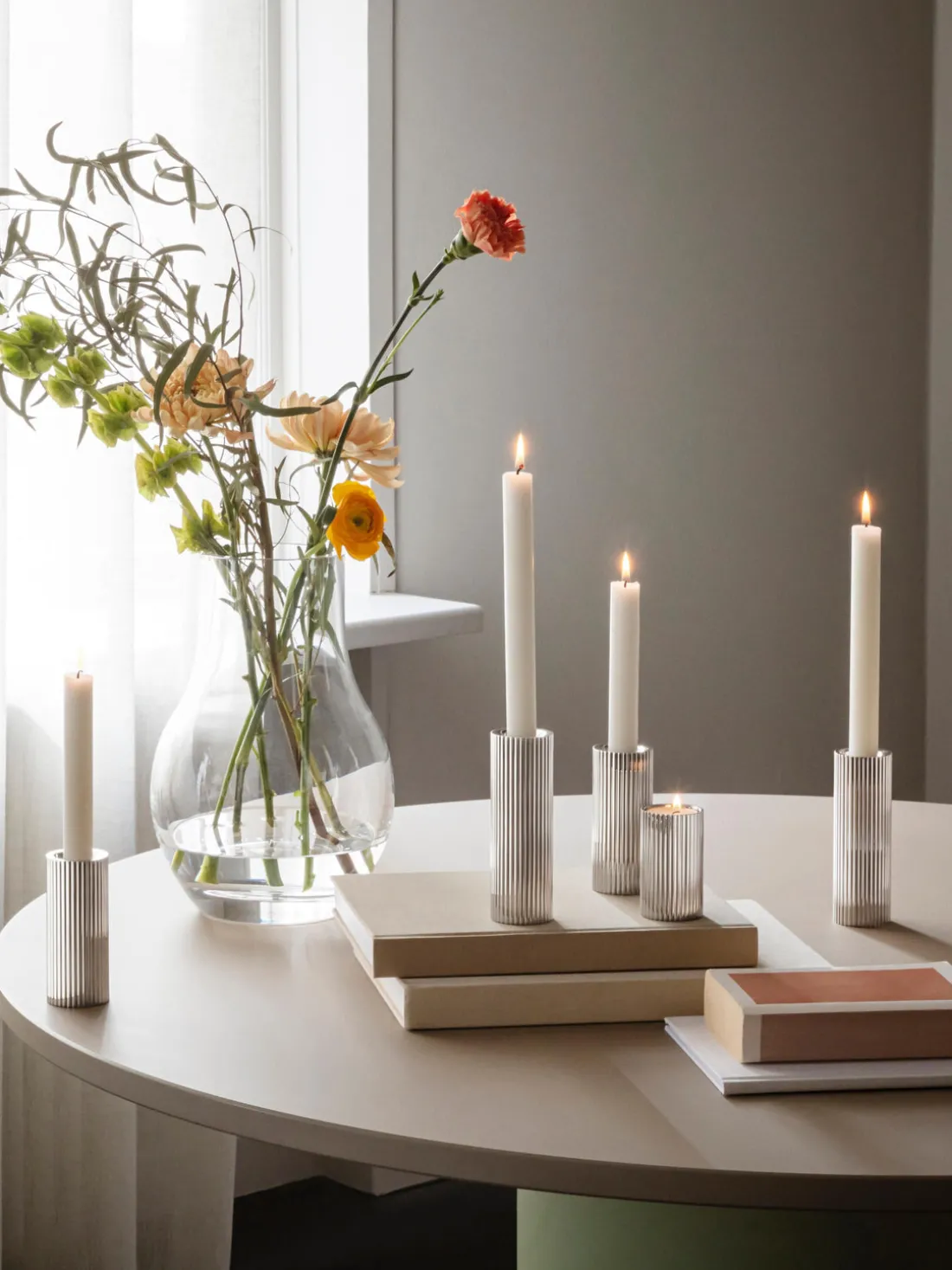 Set de candelabros con relieves Bernadotte, 3 uds.