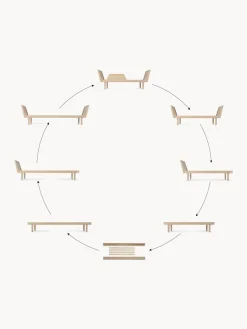 Set de conversión de cama infantil artesanal de madera de roble Eli, 6 pzas.
