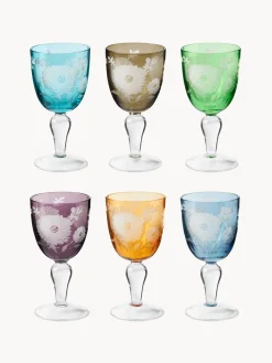 Set de copas de vino Peony, 6 uds.