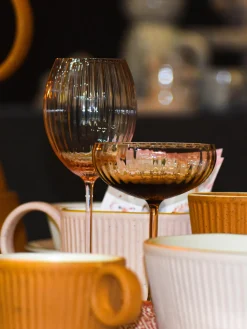 Set de copas pompadour de champán artesanales Lyon, 2 uds.