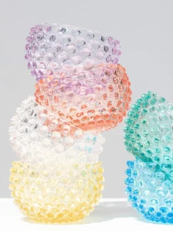 Set de cuencos soplados Hobnail, 4 uds.