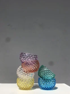 Set de cuencos soplados Hobnail, 4 uds.