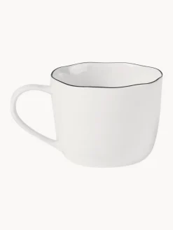 Set de desayuno artesanal de porcelana Salt, 4 comensales (16 pzas.)