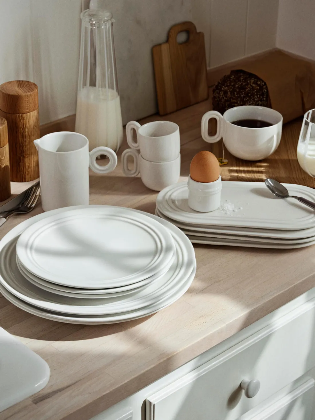 Set de desayuno artesanal Stevns, 4 comensales (12 pzas.)